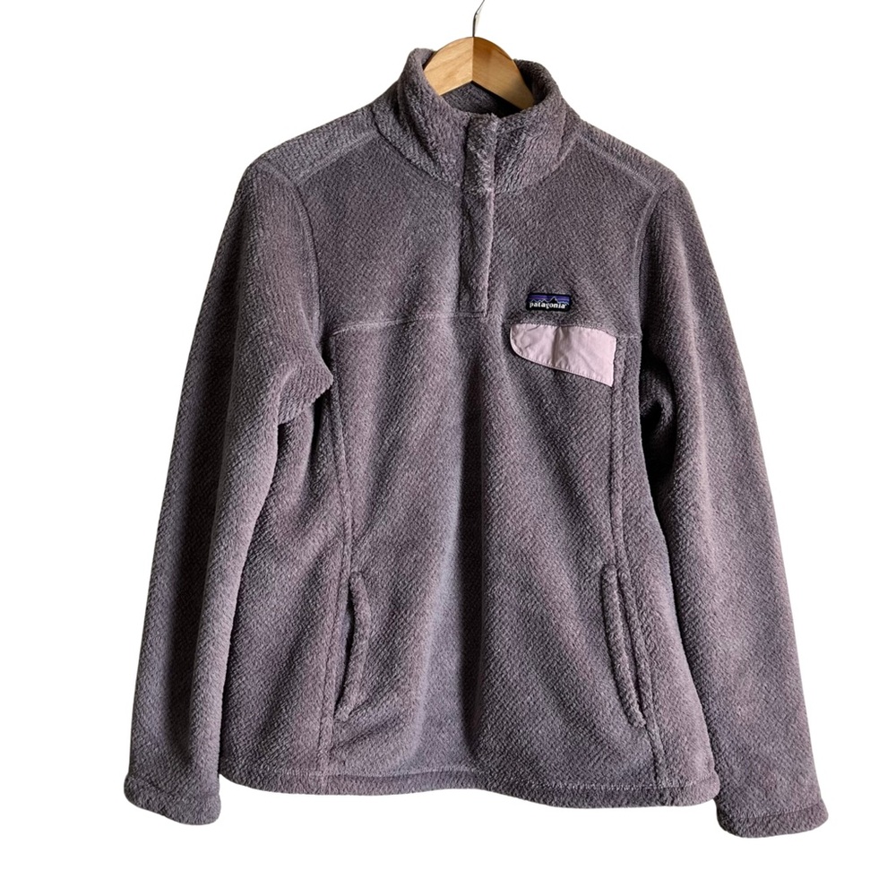 Patagonia Women’s Fleece Jacket Purple Lavender ReTool Snap Pullover Size Large